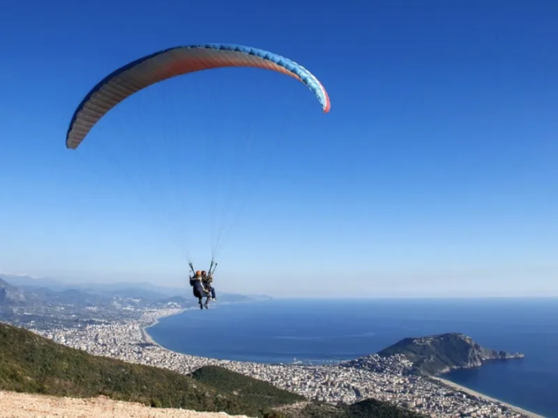 Alanya-varjoliito: Tandem-lento 800 metristä ammattilentäjän kanssa